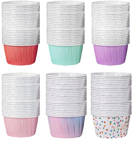 150 Pieces Cupcake Boxes, Mini Muffin Paper Boxes, Mini Muffin Cup Wrappers, Cupcake Molds for Gatherings, Parties, Weddings