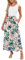 AUSELILY Robe Longue d'été Unie sans Manches pour Femmes en Vrac Robe Longue Décontractée avec Poches Rose Floral Vert S