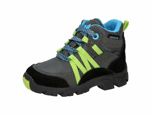 Lico Jungen Unisex Kinder Moritz Tex Lauflernschuhe, Grau/Blau/Lemon, 23 EU