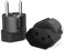 2 Stück Reiseadapter Adapter Schweiz auf Deutschland, Schweiz Type J zu Schuko EU, Steckdosenadapter mit Sicherheitsverschluss, Stromadapter, für Schweiz, Jordanie, Liechtenstein, Schwarz