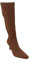 MENBUR 23605 Stivali Alti in Camoscio sintetico,Gambale elastico e Tacco 8 cm (Marrone, Sistema Taglie Calzature EU, Adulto, Donna, Numero, Media, 38)