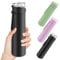 AMFUN 250ml Stainless Steel Insulated Water Bottles, Double Wall Vacuum Small Flask, Water Bottle with Straw, Leakproof Drinks Bottle with Carry Handle for Hot&Cold Drinks (Black)