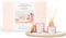 French Connection Marshmallow Home Fragrance Gift Set | Scented Candle & Reed Diffuser with Wooden Plate & Pebbles | Luxury Aromatherapy Set (Large)