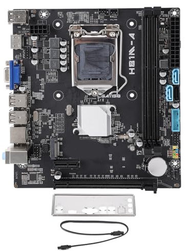 H81M Una Scheda Madre Mineraria, 2 DDR3 ATX Gaming Motboard per LGA1150, per Minerale I5 I5 I7 4a Generazione, Pcie 2.0 X16, M.2 Nvme, Hdmi, Vga, Sata 3.0, USB 3.0