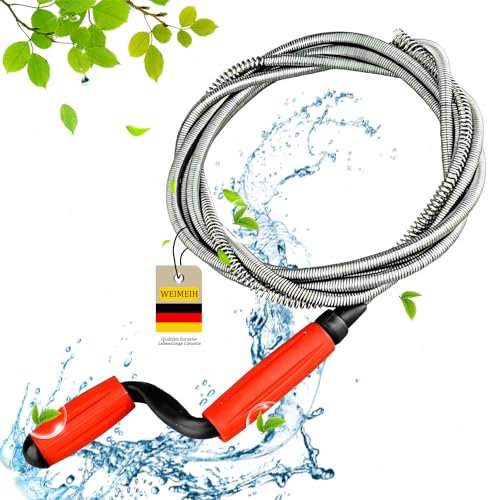 Drain Snake Sink Unblocker Tool Reusable Flexible Drain Rods,Shower Drain Unblocker Drain Cleaner Plug Hole Unblocker Tool for Bathroom,Shower,Kitchen,Toilet, Sewer,Sinks-3 Meter