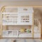 RIAZOS Kinderbett Etagenbett 90 x 200, Hausbett für 2 Kinder, Hochbett mit Lattenrost, Treppe und Rausfallschutz, Baumhaus Bett mit Fenster und Dach, Kiefer+MDF, Ohne Matratze