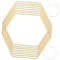 FUNOMOCYA 10 Stück Hexagon Macrame Ringe für DIY Hochzeitsdekoration und Bastelprojekte Robuste Eisenmaterialien Kreative Handarbeiten