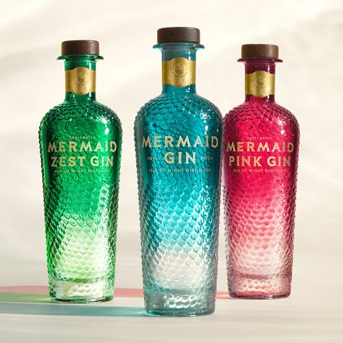 Mermaid Gin Trio Bundle - Signature, Pink & Zest Gin - Vegan & Gluten Free - 3x 70cl