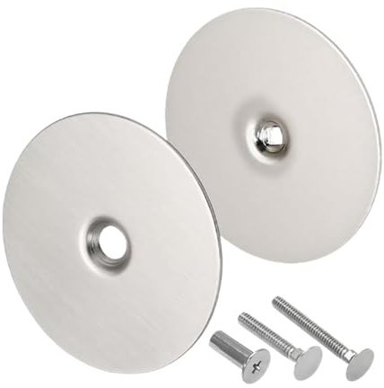 Plaque de protection pour poignée de porte - Diamètre : 67 mm - Trous de remplissage - Dispositif de blocage des trous - Accessoires de quincaillerie