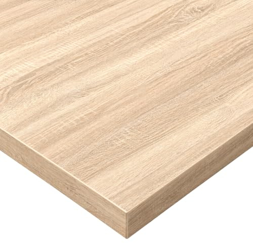 POKAR Tischplatte 120x70 cm | Schreibtischplatte 25 mm Stärke | Ideal für höhenverstellbare Schreibtische und Esstische | Robust und Langlebig | Made in EU | Eiche Sonoma