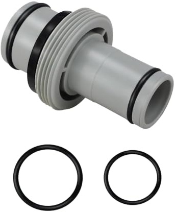 1 PCS Adaptador Tubería Piscina 32mm a 38mm | Adaptador Recto De 32mm a 38mm en PP Gris, Para Conectar Dos Tubos de Piscina de Diferentes Medidas.