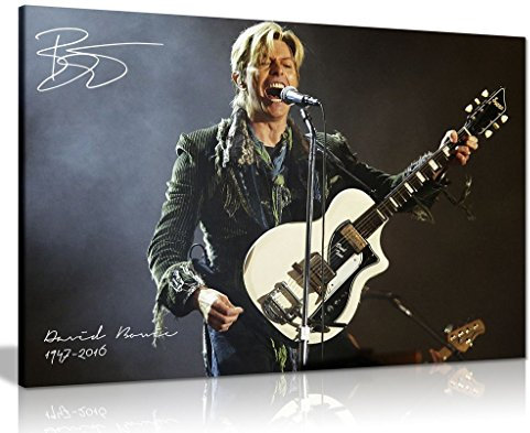 Panther Print David Bowie Gitarre Signatur Leinwandbild, Kunstdruck (76,2 x 50,8 cm)