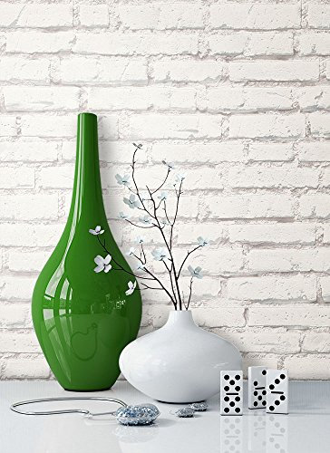 NEWROOM Steintapete Tapete Grau Mauer Stein Modern Vliestapete Weiß Vlies moderne Design 3D Optik Steintapete Ziegelstein Backstein Mauerwerk Klinker Loft inkl. Tapezier Ratgeber