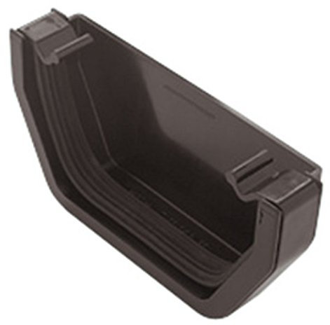 Black Square Guttering and Downpipe - Gutter and Pipe Fittings - External Stop End
