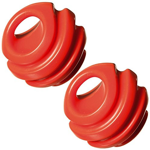 HAC24 2er Set Hundeball Orange Apportierspielzeug Spielball Hundespielzeug Gummiball