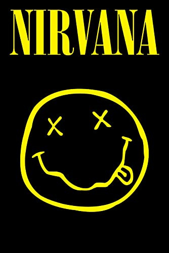 Nirvana - Smiley - Musikposter Kurt Cobain Alternative - Grösse 61x91,5 cm + 1 Ü-Poster der Grösse 61x91,5cm