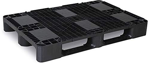 BRB Kunststoffpalette mit Rand 1200x800x145 mm, 3 Kufen, durchbrochen, 11,8 kg, PE-RE