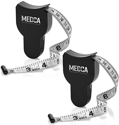 Körper Maßband - (2er Pack) Maßbänder für Körper und Fettanteil Überprüfung, (Zoll und cm) Einziehbares Maßband für genaue Körperfett Berechnung zum Berechnen von Fitness Körper Maße