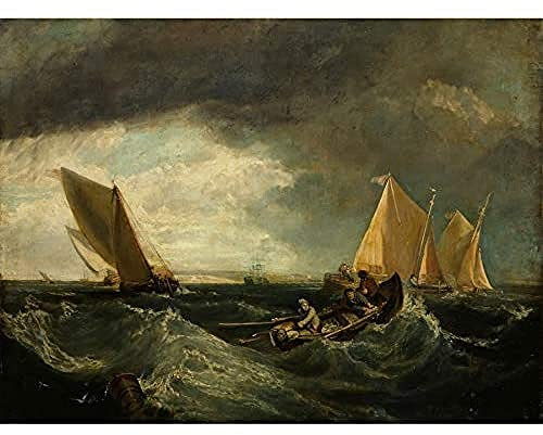Augustus Wall Callcott Isle Of Sheppey After Jmw Turner Art Print Canvas Premium Wall Decor Poster Mural