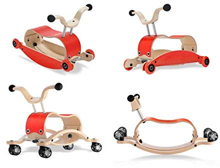 Unbekannt Wishbone Mini FLIP Deluxe Bundle Top rot, Base rot, Räder rot, Race Base