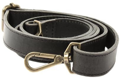 LECONI Trageriemen Schulterriemen längenverstellbarer Trage-Gurt für Damentaschen und Herrentaschen Leder 150cm 2,5x150cm dunkelgrau LEC-R7