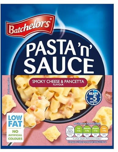 Batchelors Pasta 'n' Sauce Smoky Cheese & Pancetta Instant Pasta Ready Meal, 99 g Packet (Pack of 1)