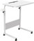 GRANDMA SHARK 60 x 40 cm Computer Desk, Gaming Desk, Rolling Table Bed Sofa for Laptop Height Folding Table with 4 Wheels (White)