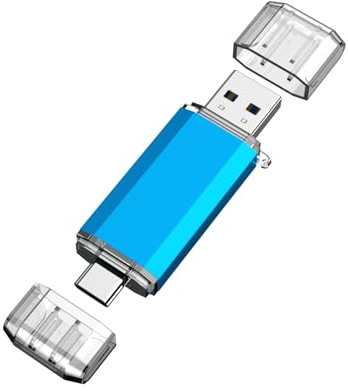 KOOTION USB C Flash Drive 32GB 2 in 1 OTG USB 3.0/Type C Thumb Drive Dual Drive USB C Memory Stick for Smartphone Laptop Tablet PC, Blue