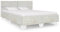 vidaXL Bettgestell Rustikal Bett Doppelbett Schlafzimmerbett Bettrahmen Schlafzimmermöbel Ehebett Rattanbett Grau Natur Rattan 140x200cm