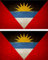 Akachafactory 2X Sticker Aufkleber Flaggen Flagge Fahne Vintage BDS Antigua Barbuda