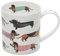 OR-DASD-SA Sausage Dog Dachshund Staffordshire Fine Bone China Mug - Orkney Shape 0.35l