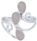 mantraroma Damen Ring 925 Silber Rosenquarz Edelstein rosa ausgefallen verspielt