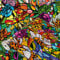 DecoMeister Klebefolien Fensterfolien Deko-Folien Fensterdekor Sichtschutz Selbstklebefolie Laufmeter Glasfolie Selbstklebende Folie für Fenster 45 x 100 cm Tulia Bunter Garten