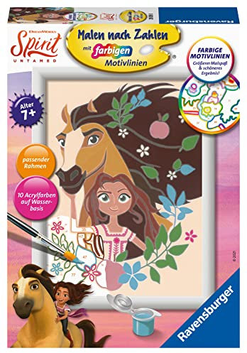 Ravensburger Malen nach Zahlen 29039 - Spirit & Lucky Kinder ab 7 Jahren