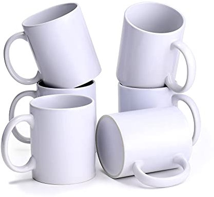 Lot de 36 tasses à sublimation blanches en céramique - 325 ml