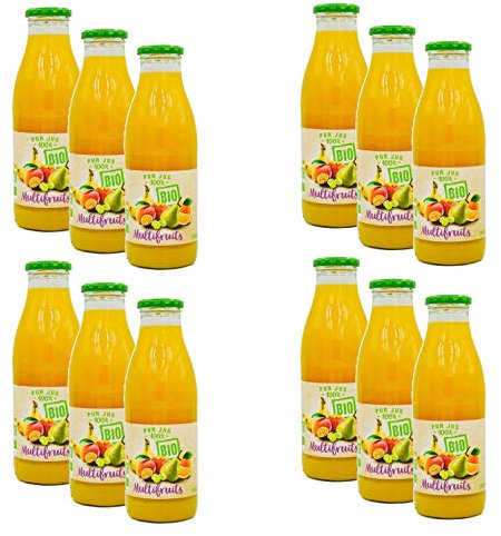Lot 12x Pur jus multifruits BIO - bouteille 75cl