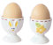 Eierbecher aus Keramik für weich oder hart gekochte Eierhalter – Set mit 2 Eierhaltern für Frühstück, Brunch, Küchenzubehör, Osterhase und Blume, Eierbecher für Frühling, Zuhause, Party, Geschirr