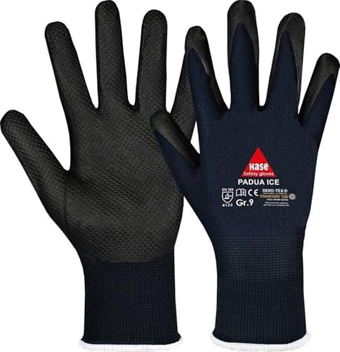 Hase Montagehandschuh Padua ICE, aus Multilayer Nitril und Nylon Strickgewebe, dies bietet eine hohe Weiterreißfestigkeit, er hinterlässt keine Fingerabdrücke (12, 9)
