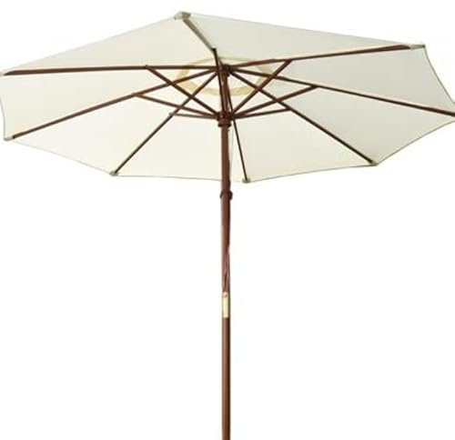 Suinga - Sombrilla de jardin Beige Ø3,5 metros, poste 4,8 cm, para Patio, Jardin, Bar, Terraza, Parasol