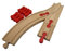 Holzschienen Adapter Verbinder passend/kompatibel für Thomas - Brio - IKEA Holzschienen (10 Stück) - Rot