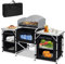 ACXIN Cocina de camping plegable con 5 compartimentos, con marco de aluminio, compartimentos de almacenamiento, tablero de mesa, incluye bolsa de transporte