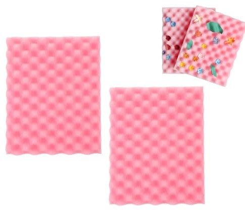 Healeved 2Pcs Fondant Sponge Mats for Flower Drying Non-Stick Cake Decorating Tools for Gum Paste Royal Icing Flowers Leaves Flexible Reusable Sponge Pad for DIY Crafts