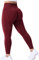 ZAAYO Damen Gym Leggings Sport Booty Scrunch Butt High Waist Seamless Yoga Hosen, Weinrot S