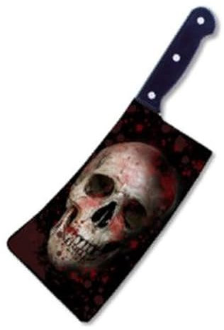 Struts Halloween Plastic Bloody Skull Graphic Cleaver Knife Fancy Dress Prop 33cm