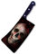 Struts Halloween Plastic Bloody Skull Graphic Cleaver Knife Fancy Dress Prop 33cm