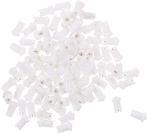 Beavorty 100pcs Eyelash Glue Bottle Needles Clog Pins Replacements for Eyelash Bottle Lash Extension Supplies Nozzle Tips