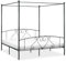 RONGQI Himmelbett-Gestell, Bett, Bettgestell, Jugendbett, Schlafzimmer Komplett, Schlafzimmer Bett, Bed Fram, Grau Metall 180 x 200 cm
