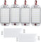 Intckwan 4 Pcs 48 LED Iluminación Interior de Coche, 12 V - 85 V Lámpara Blanca con Interruptor de Encendido/Apagado para Iluminación de Coche, Autocaravana, Camión, Furgoneta