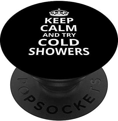 Retro Kaltduschen / Keep Calm and Try Cold Showers PopSockets mit austauschbarem PopGrip