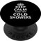 Retro Kaltduschen / Keep Calm and Try Cold Showers PopSockets mit austauschbarem PopGrip